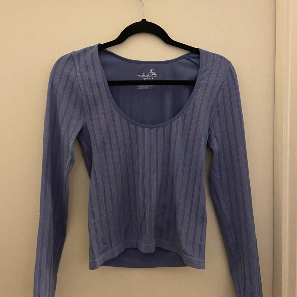 Free People Intimately Medium/Large long sleeve ribbed crop top